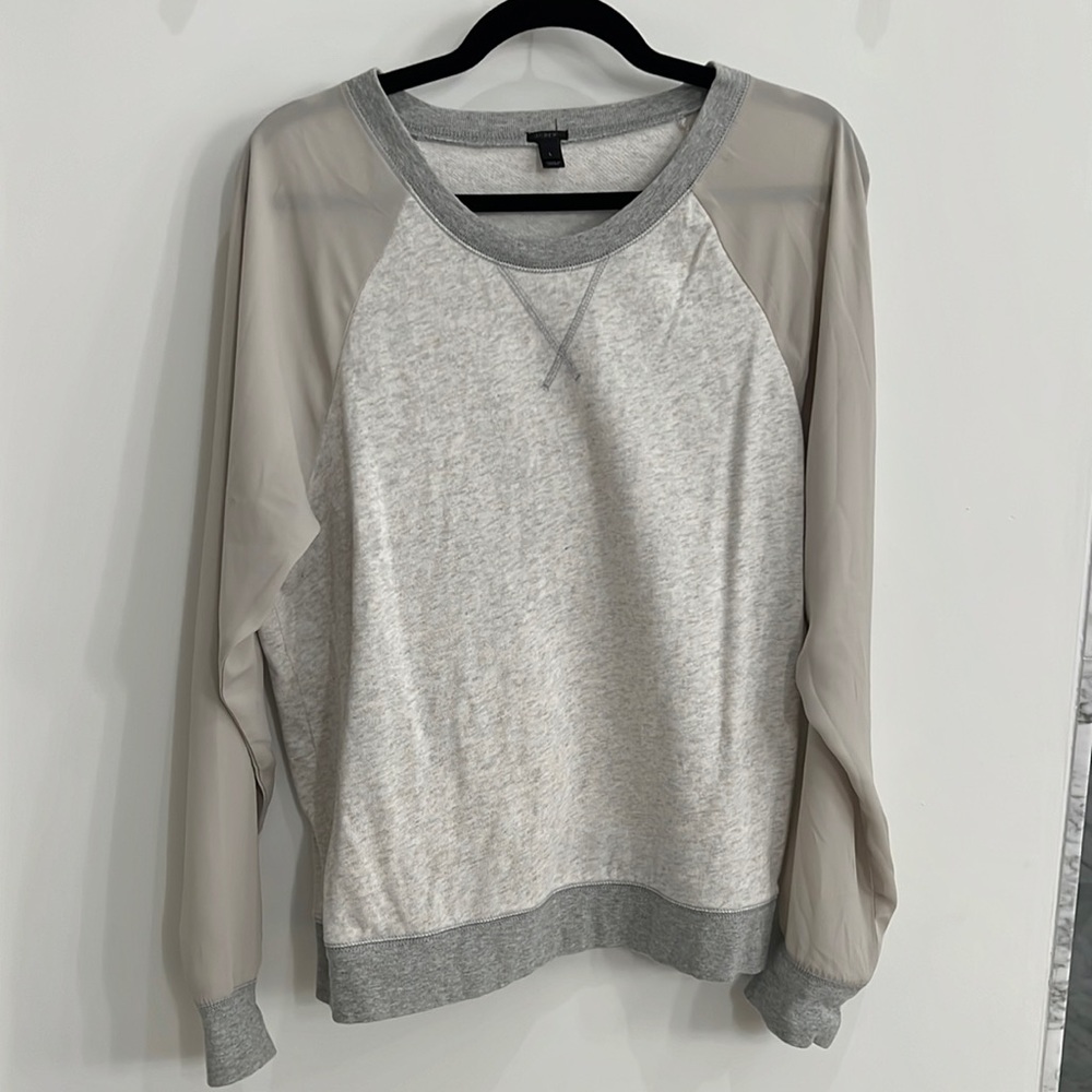Jcrew mixed media sweatshirt